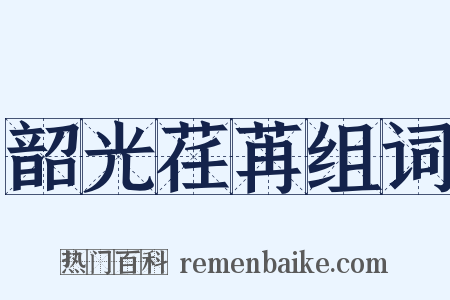 韶光荏苒组词是什么意思的图片